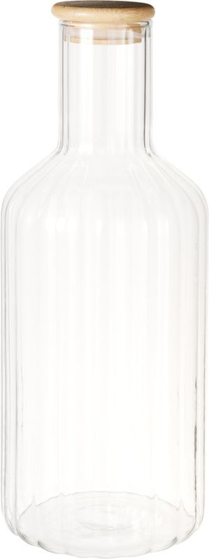 Glasskaraffel 1,4 L med bambuslokk