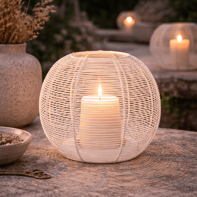 Hovedbilde Lykt, Wire – Off White