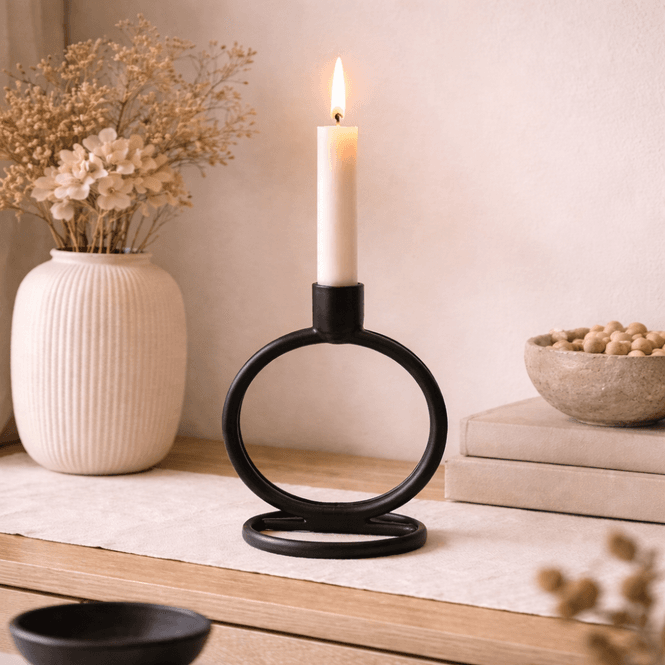 Hovedbilde Lysestake i sort aluminium