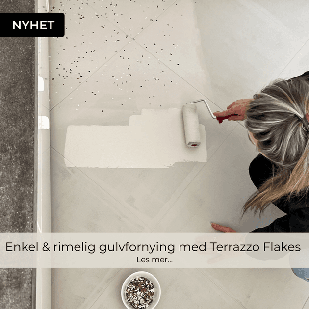 Enkel gulfornying med terrazzo flakes